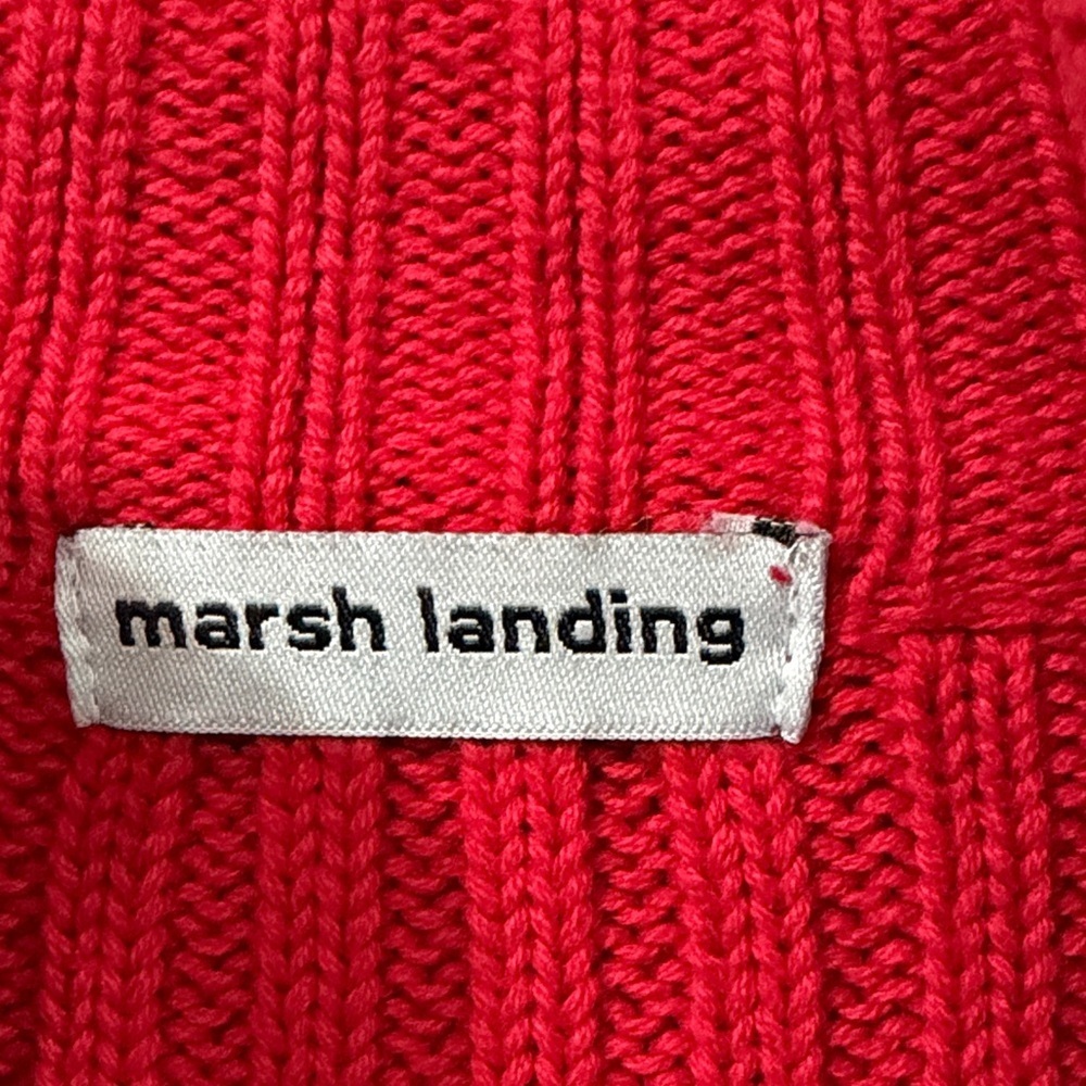 EUC Vintage Y2K Marsh Landing Red Zip-up Sweater Jacket - Picture 2 of 5
